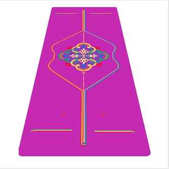 PU rubber yoga mat with digital printing