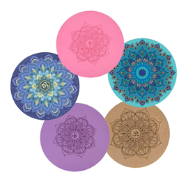 Custom printing round rubber yoga mats