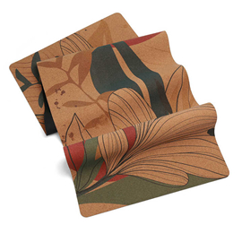 Custom full color printing rubber Cork yoga mat