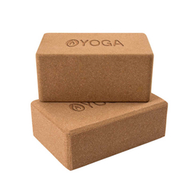Custom laser/color/stamp/slik printing natural cork yoga blocks