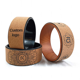 Natural cork surface ABS/PP inside yoga wheel