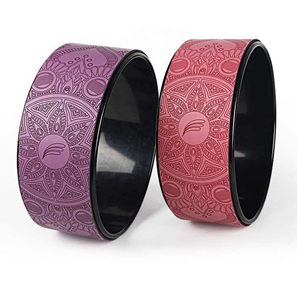Custom printing PU surface with ABS/PP inside yoga wheel 